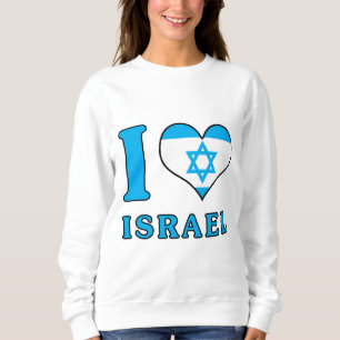 Sweatshirt I Love Israel - Terre Sainte - Soutien juif