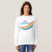 Sweatshirt I Love Kamala Cute Election Rainbow Women (Devant entier)