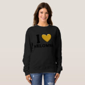 Sweatshirt I Love Kitchener Canada Heart Flag (Devant entier)