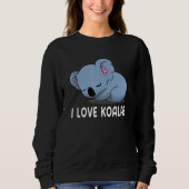 Sweatshirt I Love Koalas Cute Koala 2 (Devant)