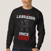Sweatshirt I love labrador since 1990 (Devant)