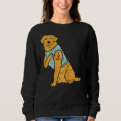 Sweatshirt I Love Maman Golden Retriever Labrador Chien Femme (Devant)