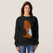 Sweatshirt I Love Maman Tattoo English Cocker Spaniel Mother' (Devant entier)