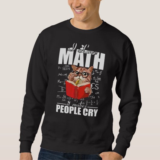 Sweatshirt I Love Math Enseignant Mathématiques Enseignement (Devant)
