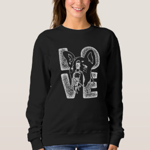 Sweatshirt I Love My Boston Terrier Dog Theme Design