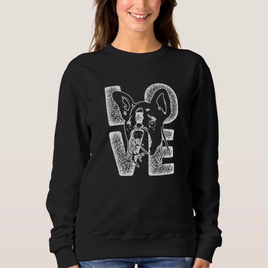 Sweatshirt I Love My Boston Terrier Dog Theme Design (Devant)
