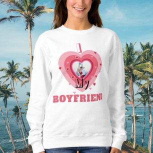Sweatshirt I Love My Boyfriend Photo Cadeau personnalisé