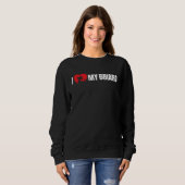 Sweatshirt I Love My Briard with Dog Silhouette in Heart (Devant entier)