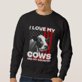 Sweatshirt I love my cows dairy farmer farming     (Devant)