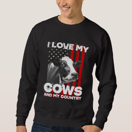 Sweatshirt I love my cows dairy farmer farming (Devant)