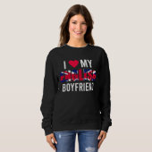 Sweatshirt I Love My English Boyfriend Valentines Day (Devant entier)
