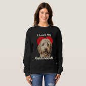 Sweatshirt I Love My Goldendoodle Puppy Dog (Devant entier)