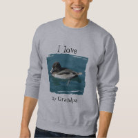 I Love My Grand-pa Lake Bird Photo Black White Duc