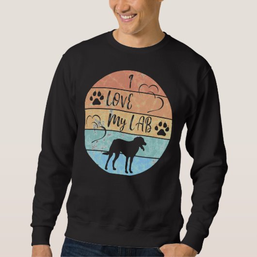Sweatshirt I Love My Labrador 210 (Devant)