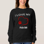 Sweatshirt I love my pixie bob breed cat Cat (Devant)