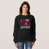Sweatshirt I Love My Serbian Boyfriend Valentines Day (Devant entier)