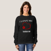 Sweatshirt I love my turkish van breed cat Cat (Devant entier)