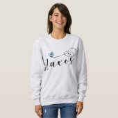 Sweatshirt I Love Naxos, Drapeau Grec (Devant entier)