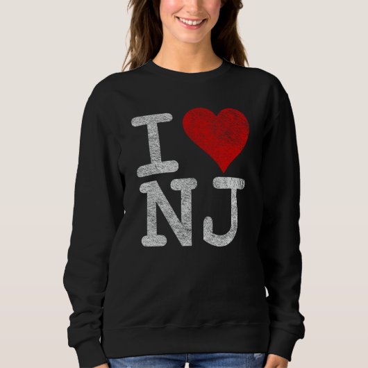 Sweatshirt I Love New Jersey I Heart NJ (Devant)