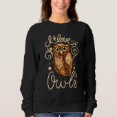 Sweatshirt I Love Owls (Devant)