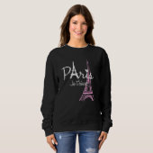 Sweatshirt I Love Paris Eiffel Tower France  French Souvenir (Devant entier)
