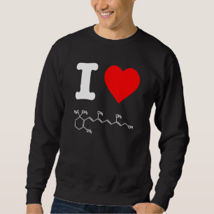 Sweatshirt I Love Retinol Vitamine A Acne Soins de la peau Ch