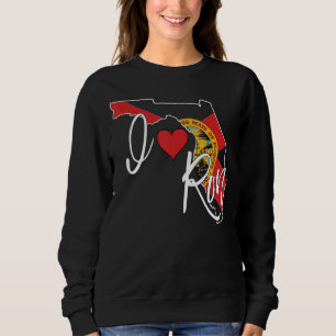 Sweatshirt I Love Ron Desantis Florida Gouverneur Heart Elect
