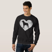 Sweatshirt I Love Rottweiler Chien (Devant entier)