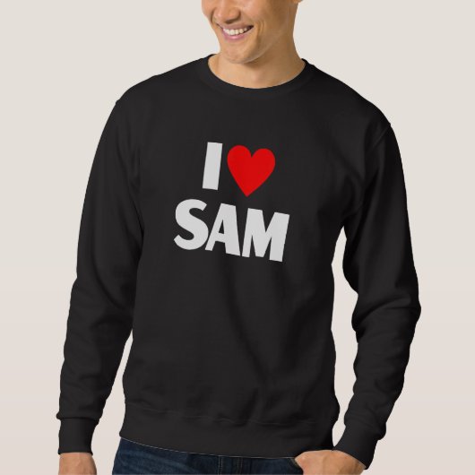 Sweatshirt I Love Sam I Heart Sam (Devant)
