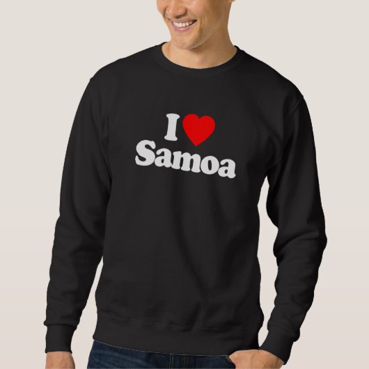 Sweatshirt I Love Samoa Heart Funny (Devant)