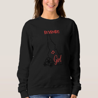 Sweatshirt I Love State Of Idaho Flower Outline Rexburg City 