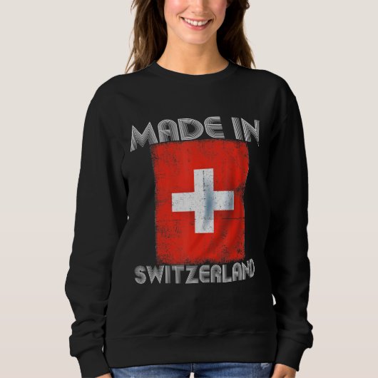 Sweatshirt I Love Suisse Son Dans Mon Adn Swiss Flag Nation (Devant)