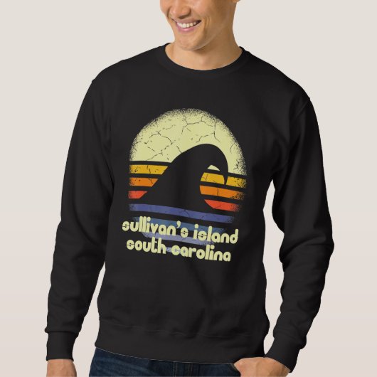 Sweatshirt I Love Sullivans Island South Carolina Ocean Wave (Devant)