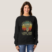 Sweatshirt I Love them with long legs and a big rack Retro De (Devant entier)