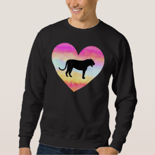 Sweatshirt I Love Tigers Coeur Feline Gros Chat Coucher de so