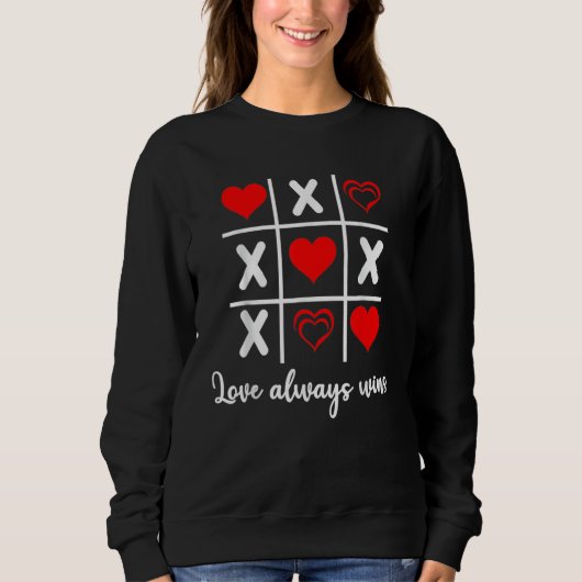 Sweatshirt I Love U Heart Couple Matching Valentines Day Xoxo (Devant)