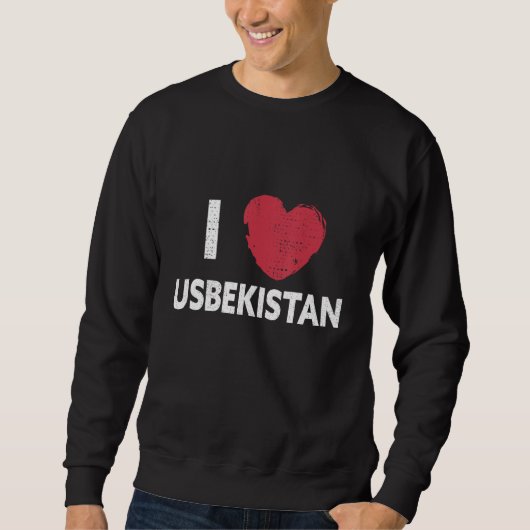 Sweatshirt I love Uzbekistan I love Uzbekistan design (Devant)