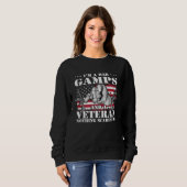 Sweatshirt I m A Dad Gamps And A Veteran Nothing Scares Me Fl (Devant entier)