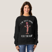 Sweatshirt I m Just Here For The Buns Patriotic Hot Dog (Devant entier)