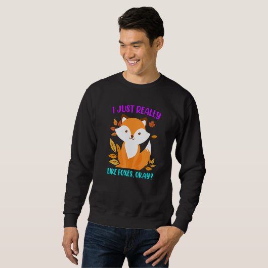 Sweatshirt I really like foxes fox children (Devant entier)
