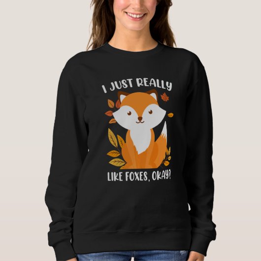 Sweatshirt I really like foxes fox children 1 (Devant)
