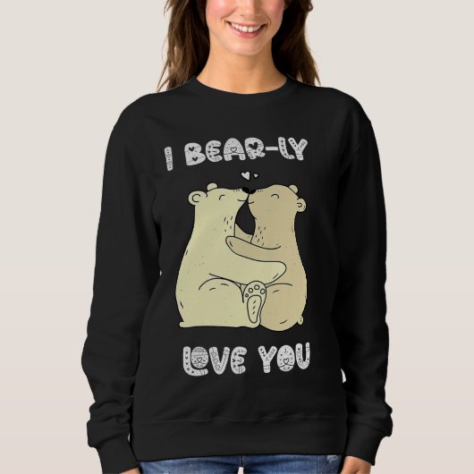 Sweatshirt I Really Love You Cute Lovely Bears Romantic Valen (Devant)