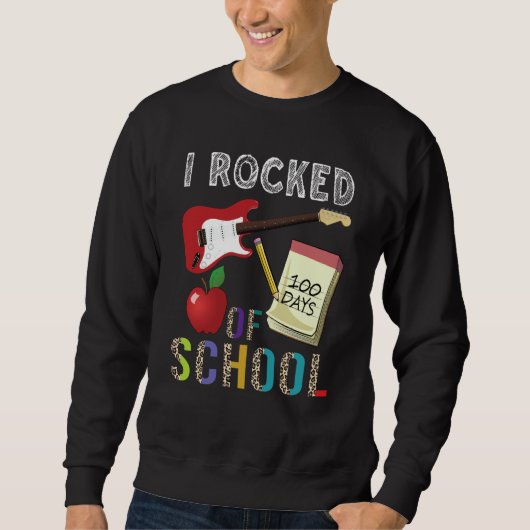 Sweatshirt I Rocked 100 Days Of School Guitar Music 100th Day (Devant)