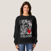 Sweatshirt I run on Caffeine & Husky Hair cool dog (Devant entier)