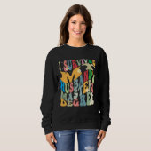 Sweatshirt I Survived My Husband s Masters Degree Groovy Grad (Devant entier)