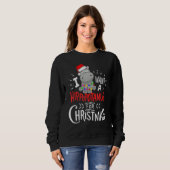 Sweatshirt I Want A Hippopotamus For Christmas Hippo Xmas Pa (Devant entier)