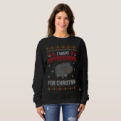 Sweatshirt I Want A Hippopotamus For Christmas Xmas Hippo (Devant entier)