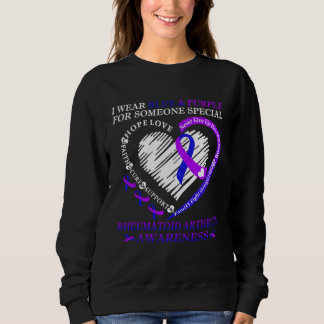 Sweatshirt I Wear Purple & Blue For Rheumatoid Arthritis Warr