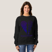 Sweatshirt I Wear Purple & Blue For Rheumatoid Arthritis Warr (Devant entier)