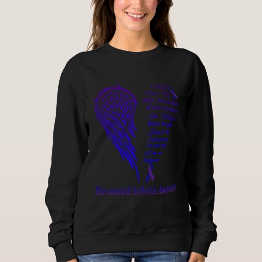 Sweatshirt I Wear Purple & Blue For Rheumatoid Arthritis Warr (Devant)